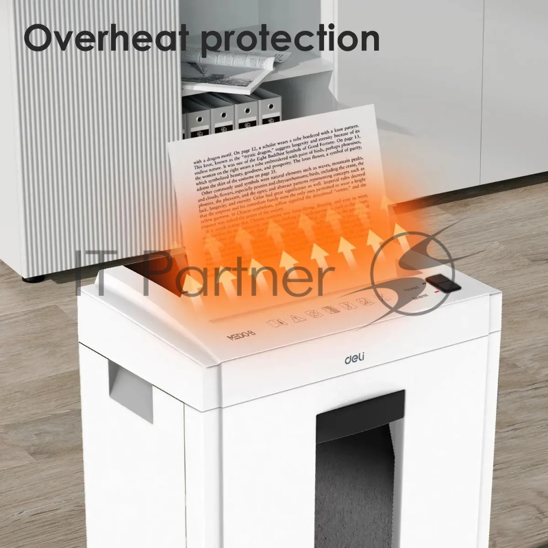 Шредер Deli ET053 белый (секр.P-4) фрагменты 16лист. 23лтр.