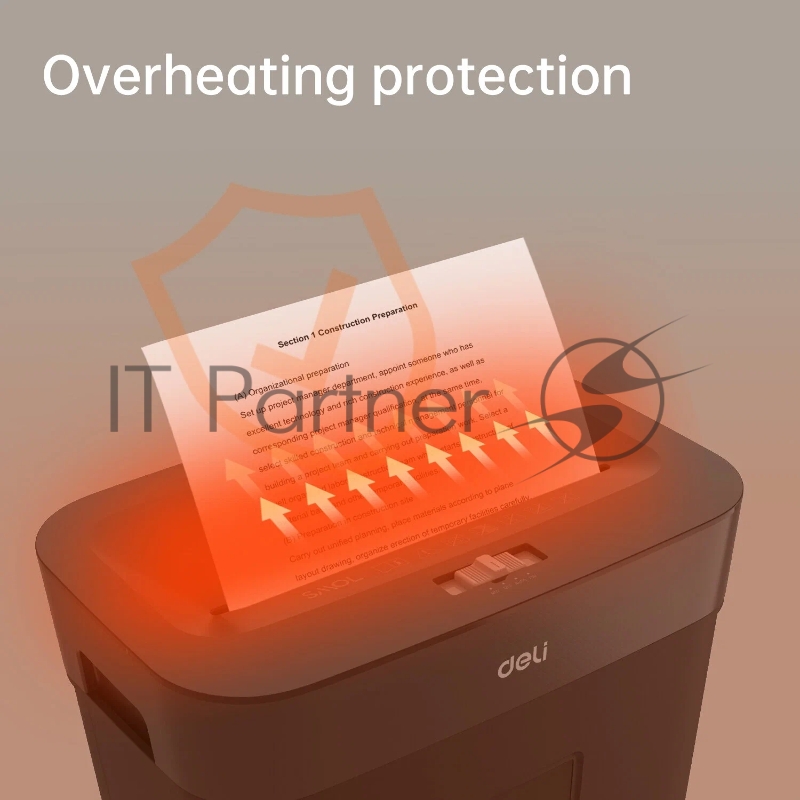 Шредер Deli ET023 черный (секр.P-4) фрагменты 8лист. 15лтр.