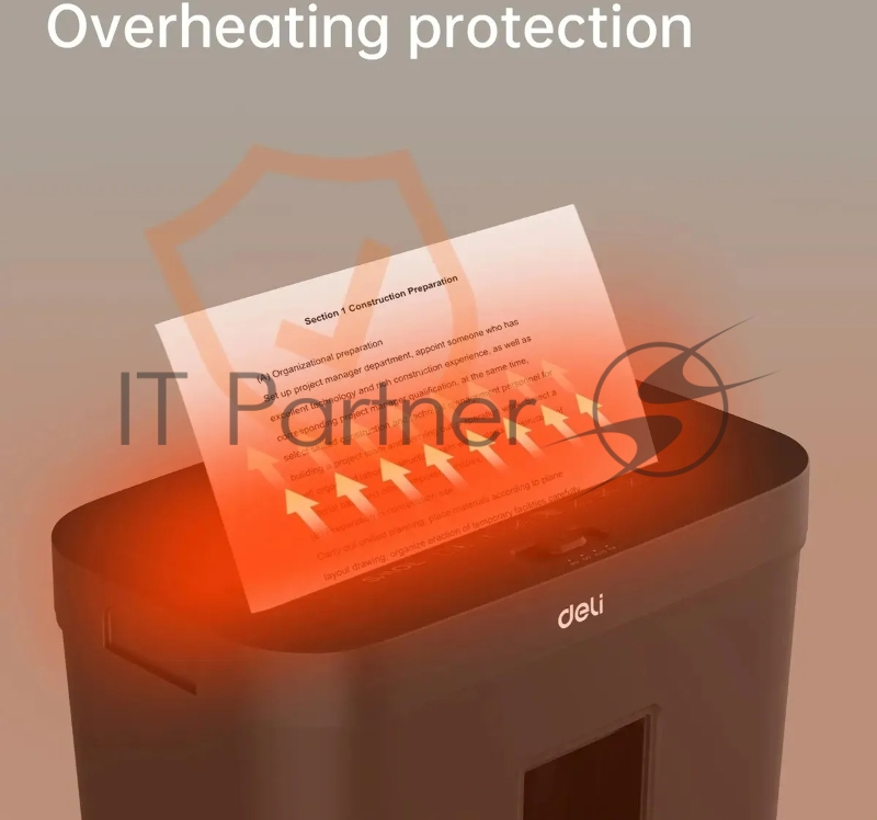 Шредер Deli ET021 черный (секр.P-4) фрагменты 8лист. 12лтр.