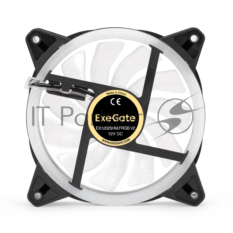 Вентилятор 12В DC ExeGate EX12025HM.FRGB.V2 (120x120x25 мм, Hydraulic bearing (гидродинамический), Molex, 1100RPM, 20dBA)