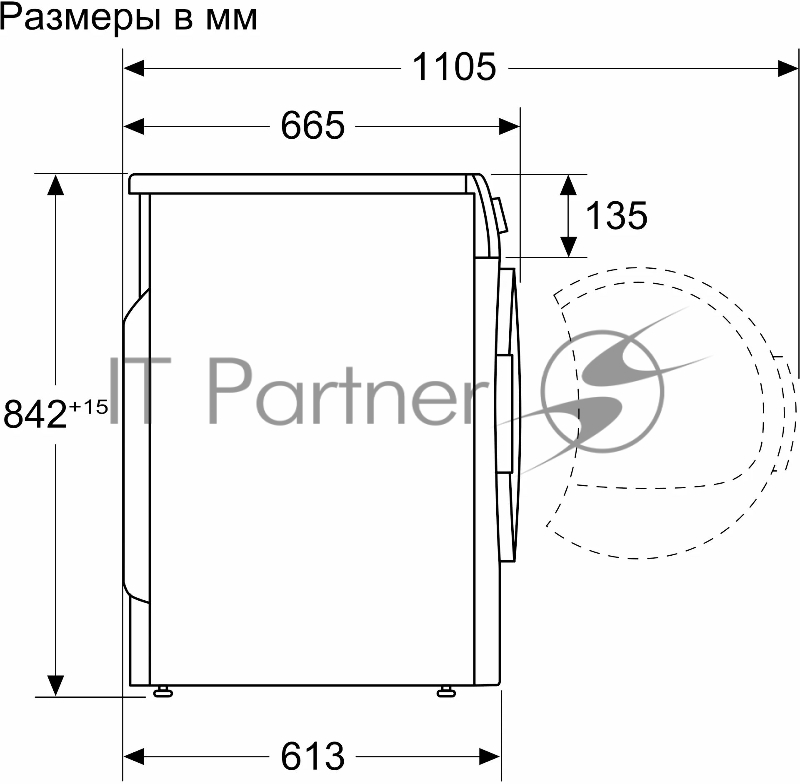 Сушильная машина Bosch WTN8543SME макс.загр.:8кг белый