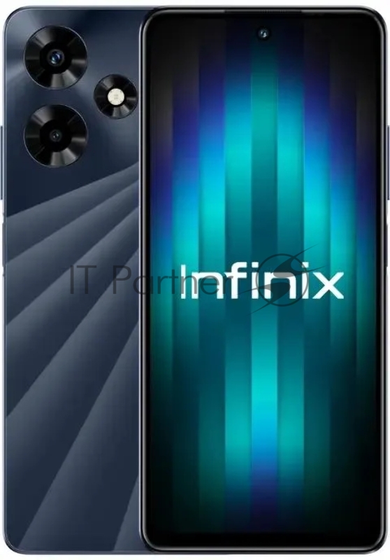 Смартфон Infinix X6831 Hot 30 128Gb 4Gb черный моноблок 3G 4G 2Sim 6.78 1080x2460 Android 13 50Mpix 802.11 a/b/g/n/ac NFC GPS GSM900/1800 GSM1900 TouchSc FM microSD max1024Gb