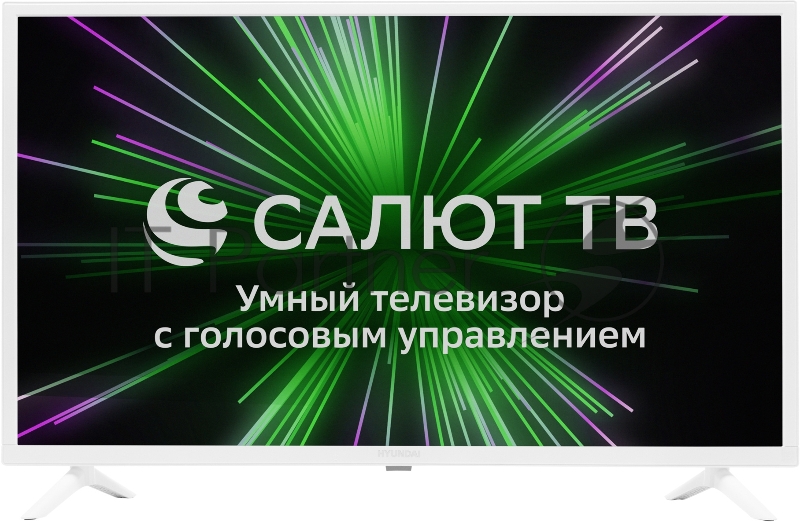 Телевизор LED Hyundai 32 H-LED32GS5101 Салют ТВ белый HD 60Hz DVB-T DVB-T2 DVB-C DVB-S DVB-S2 USB WiFi Smart TV (RUS)