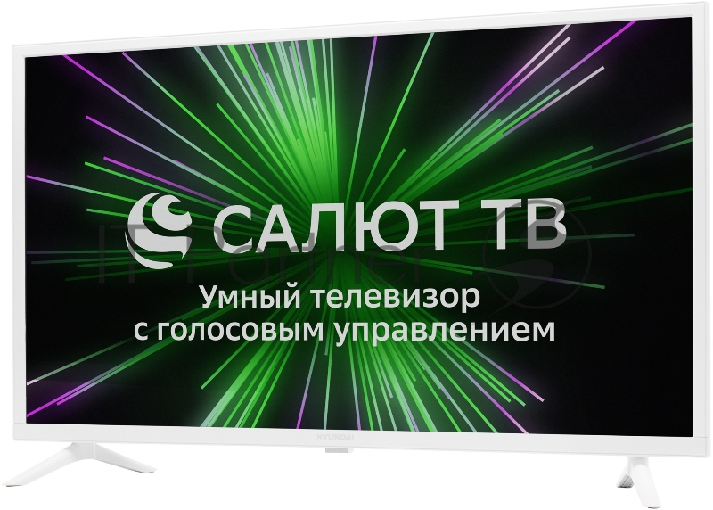 Телевизор LED Hyundai 32 H-LED32GS5101 Салют ТВ белый HD 60Hz DVB-T DVB-T2 DVB-C DVB-S DVB-S2 USB WiFi Smart TV (RUS)