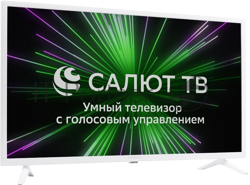 Телевизор LED Hyundai 32 H-LED32GS5101 Салют ТВ белый HD 60Hz DVB-T DVB-T2 DVB-C DVB-S DVB-S2 USB WiFi Smart TV (RUS)