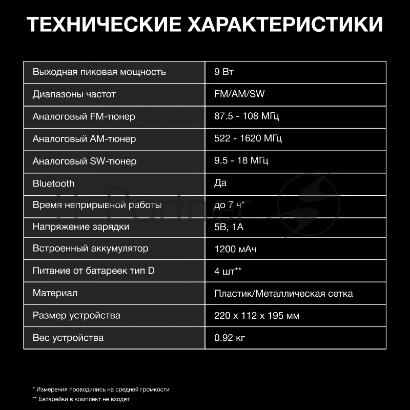 Радиоприемник настольный Hyundai H-SRS105 коричневый USB SD/microSD