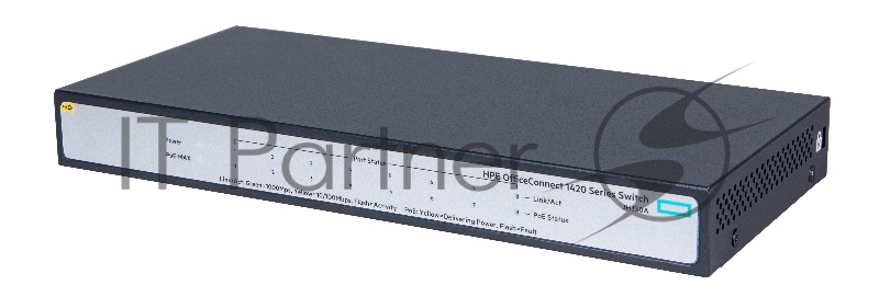 Коммутатор HPE 1420 8G PoE+ JH330A неуправляемый 19U 8x10/100/1000BASE-T