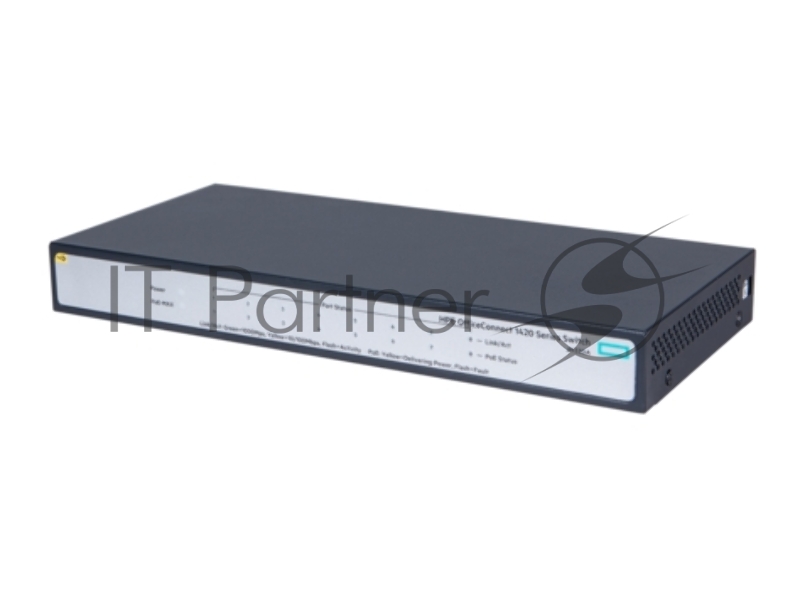 Коммутатор HPE 1420 8G PoE+ JH330A неуправляемый 19U 8x10/100/1000BASE-T