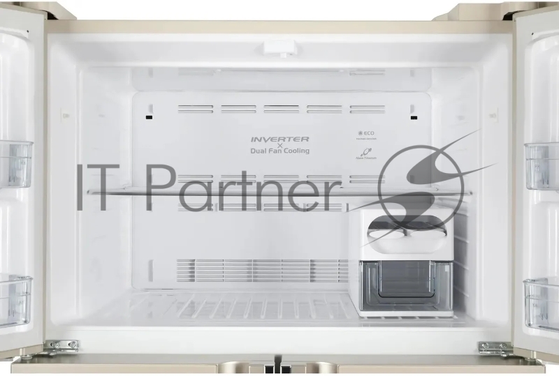 Холодильник Hitachi R-W660PUC7 GBE 2-хкамерн. бежевый стекло (двухкамерный)