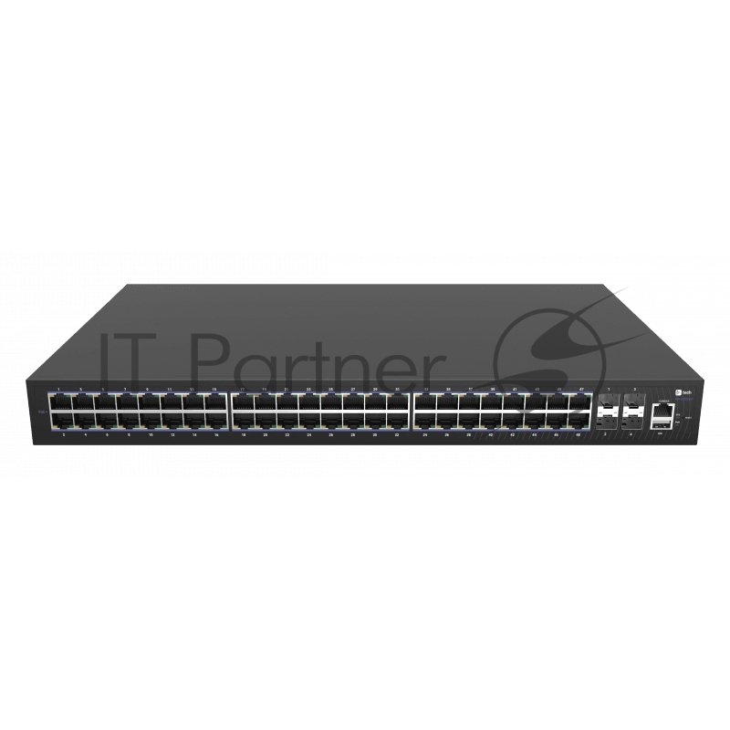 Коммутатор Fplus FCS-2352TX-P, 48 порта 10/100/1000BASE-T RJ45 PoE, 4 порта 10GE SFP+, 2 блока питания AC 220В 850Вт, высота 1RU