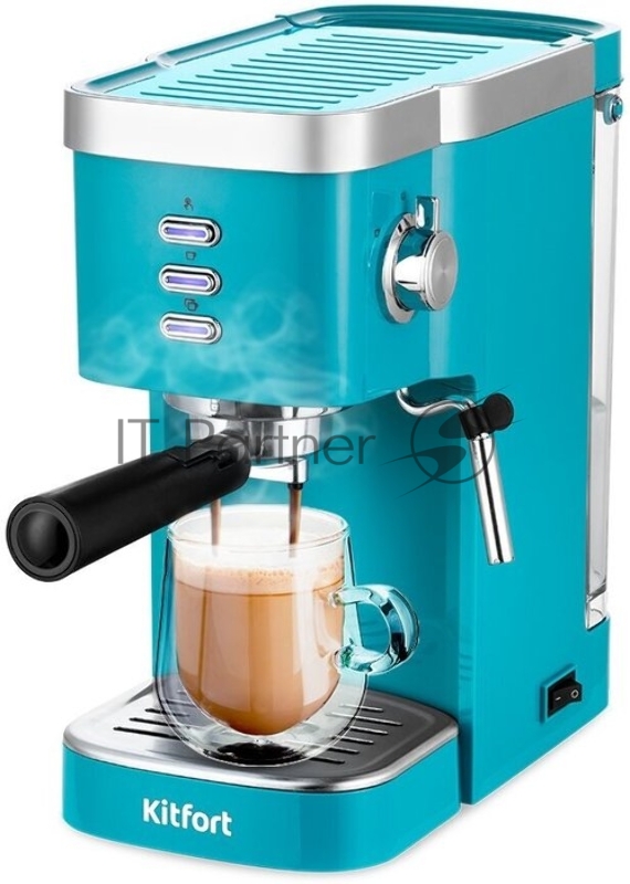 Кофеварка рожковая Kitfort КТ-7114-2 1250Вт бирюзовый