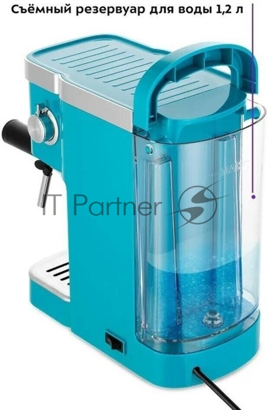 Кофеварка рожковая Kitfort КТ-7114-2 1250Вт бирюзовый