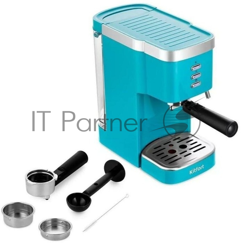 Кофеварка рожковая Kitfort КТ-7114-2 1250Вт бирюзовый