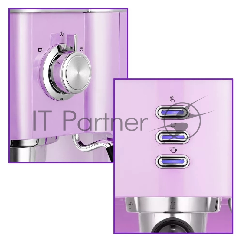 Кофеварка рожковая Kitfort КТ-7114-3 1250Вт фиолетовый