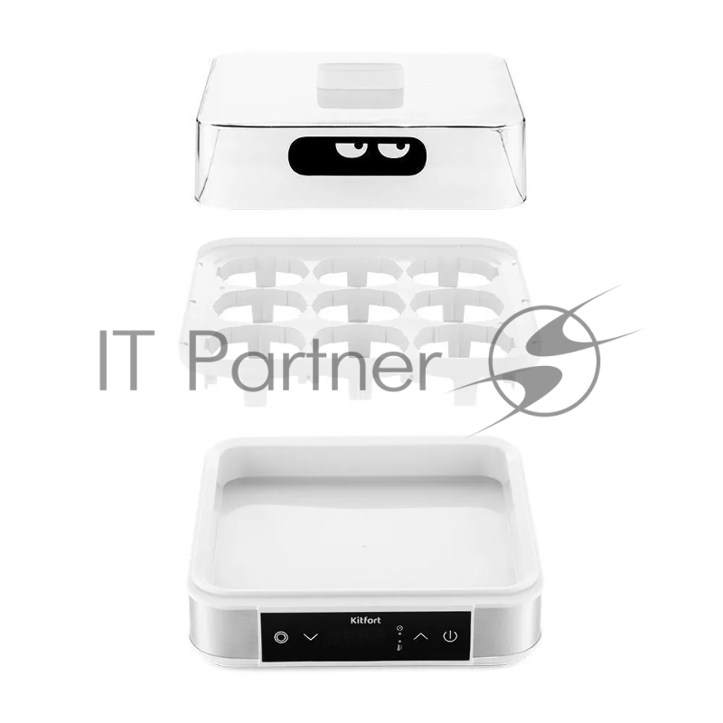 Йогуртница Kitfort КТ-4096 40Вт 9б. 170мл серебристый/белый