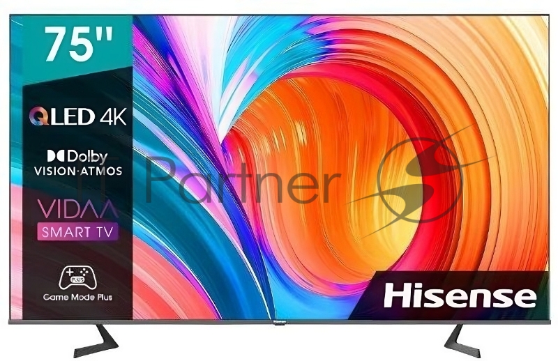 Телевизор QLED Hisense 75 75A7GQ черный 4K Ultra HD 120Hz DVB-T DVB-T2 DVB-C DVB-S DVB-S2 WiFi Smart TV