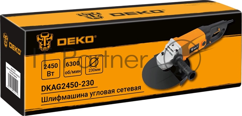 Углошлифовальная машина Deko DKAG2450-230 2450Вт 6300об/мин рез.шпин.:M14 d=230мм