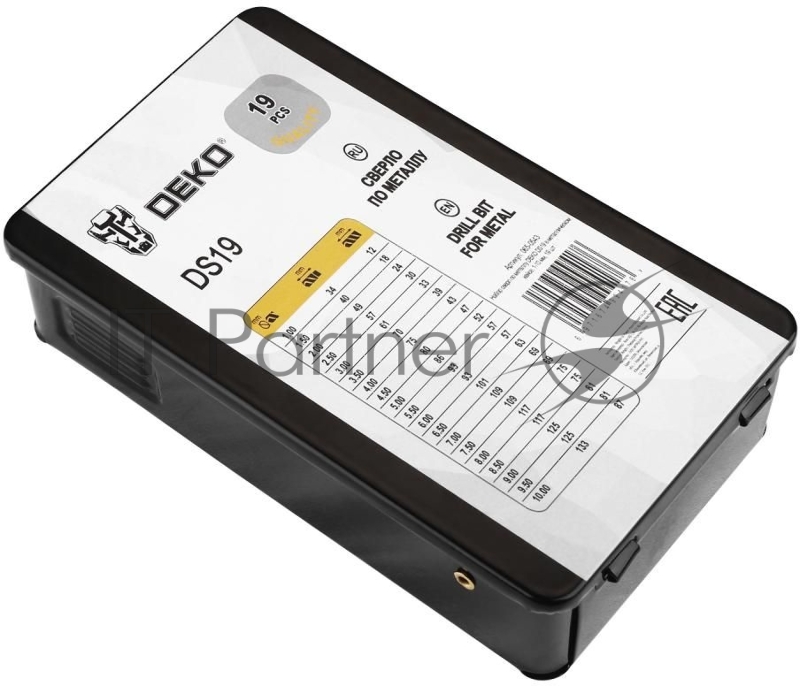Набор сверл Deko DS19 (065-0543) по металлу (19пред.) для дрелей