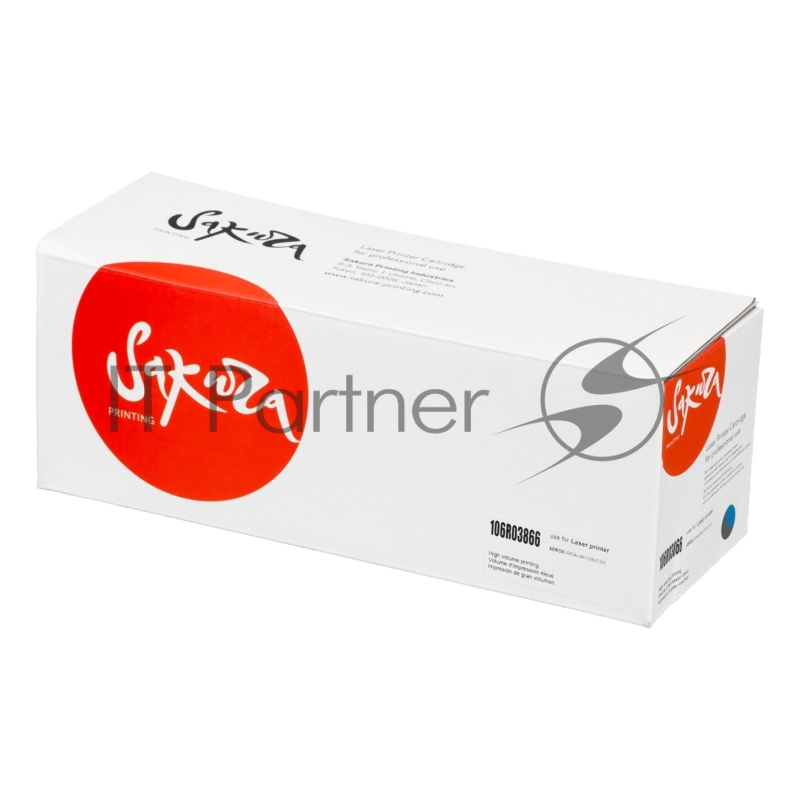 Картридж SAKURA 106R03866 для Xerox Phaser VersaLink C500dn/ C500n, C505S/ C505X, голубой, 9 000 к.
