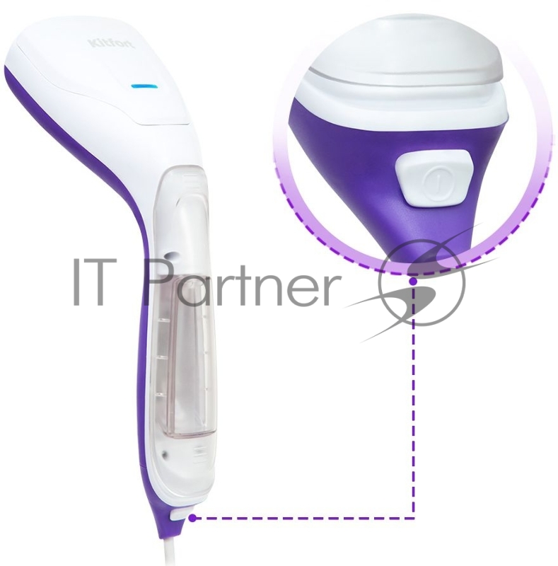 Отпариватель ручной Kitfort КТ-9117-1 1000Вт белый/фиолетовый