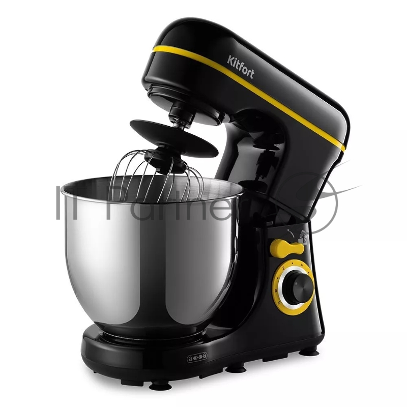 Миксер планетарный Kitfort КТ-3421 1400Вт черный/желтый