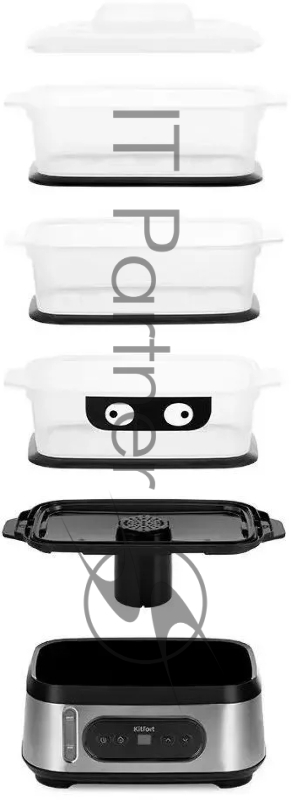 Пароварка Kitfort КТ-4082 3ярус. 800Вт серебристый