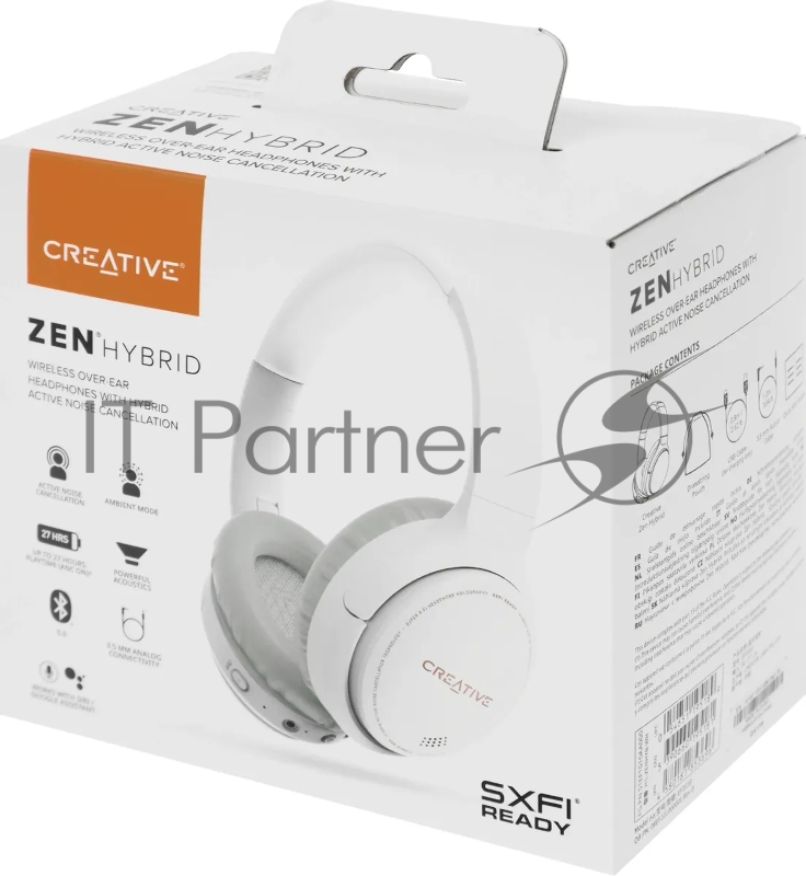 Гарнитура накладные Creative Zen Air Hybrid белый беспроводные bluetooth оголовье (51EF1010AA000)