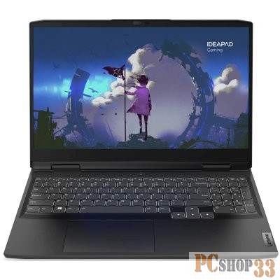 Ноутбук Lenovo IP Gaming 3 15IAH7 Core i5 12450H 8Gb SSD512Gb NVIDIA GeForce RTX 3050 4Gb 15.6 IPS FHD (1920x1080) noOS grey WiFi BT Cam (82S900KWRK)
