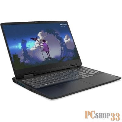 Ноутбук Lenovo IP Gaming 3 15IAH7 Core i5 12450H 8Gb SSD512Gb NVIDIA GeForce RTX 3050 4Gb 15.6 IPS FHD (1920x1080) noOS grey WiFi BT Cam (82S900KWRK)