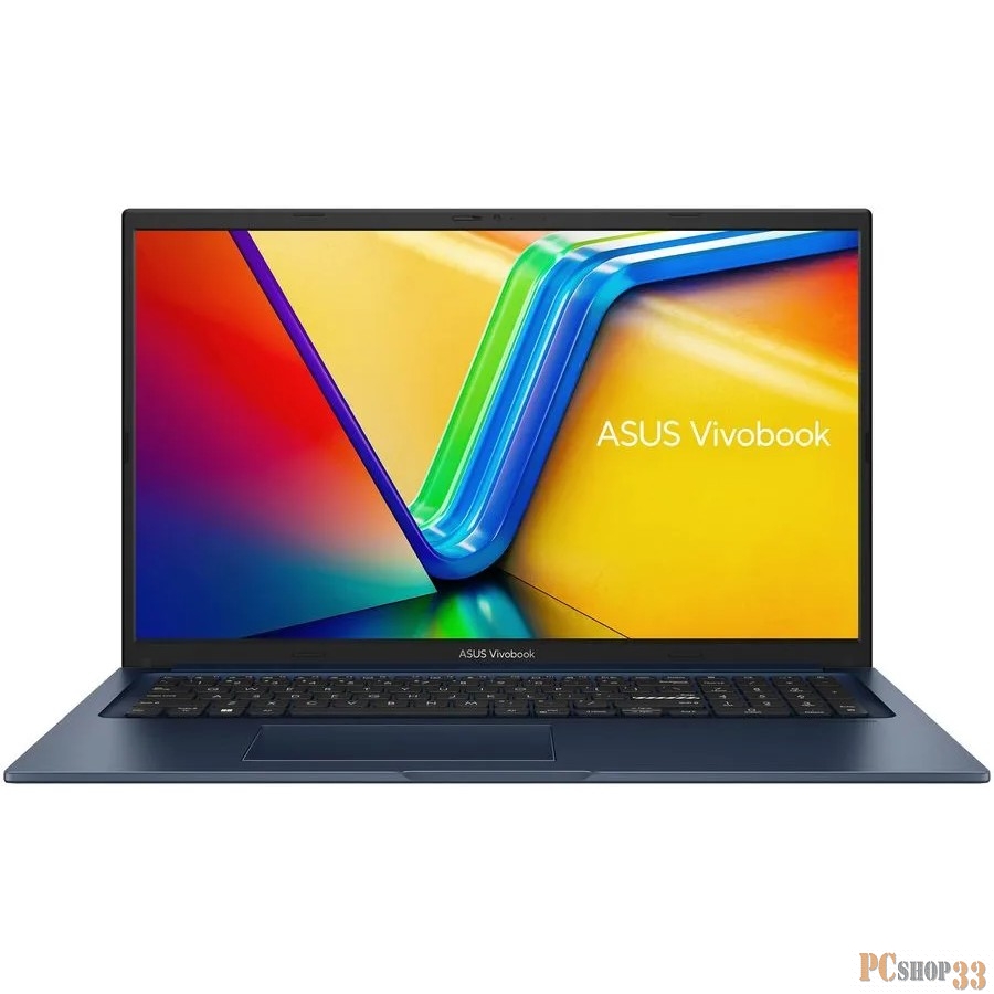 Ноутбук Asus VivoBook X1704ZA-AU086 Core i3 1215U 8Gb SSD512Gb Intel UHD Graphics 17.3 IPS FHD (1920x1080) noOS blue WiFi BT Cam (90NB10F2-M00340)