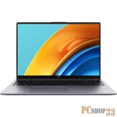 Ноутбук Huawei MateBook D 16 Core i5 12450H 16Gb SSD512Gb Intel UHD Graphics 16 IPS (1920x1200) noOS grey space WiFi BT Cam (53013TPC)