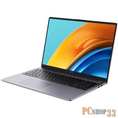 Ноутбук Huawei MateBook D 16 Core i5 12450H 16Gb SSD512Gb Intel UHD Graphics 16 IPS (1920x1200) noOS grey space WiFi BT Cam (53013TPC)