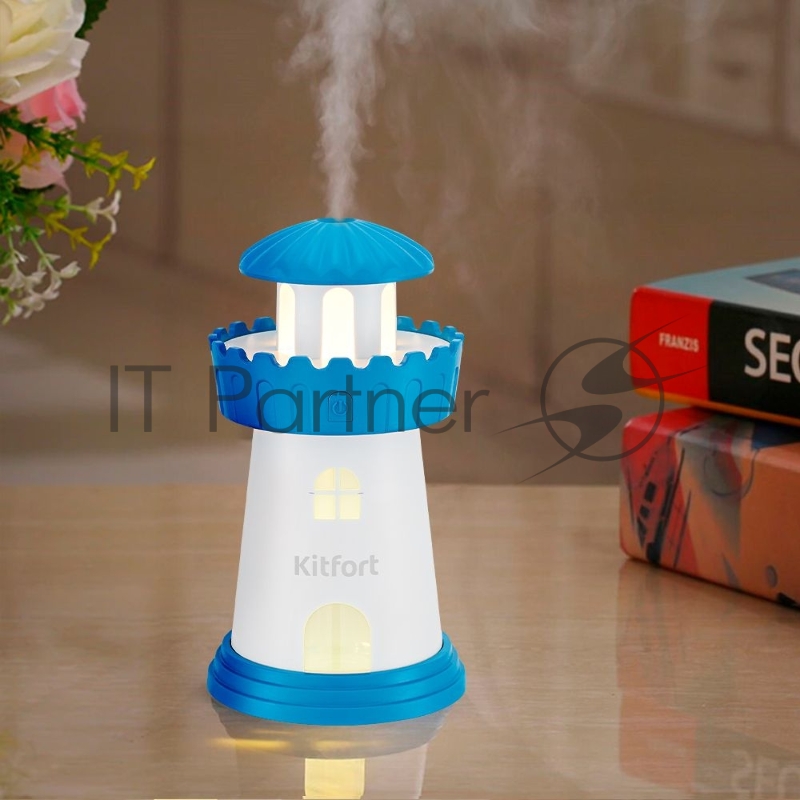 Увлажнитель воздуха Kitfort КТ-2864 2.5Вт (ультразвуковой) белый/голубой