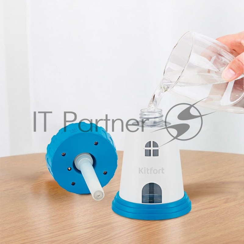 Увлажнитель воздуха Kitfort КТ-2864 2.5Вт (ультразвуковой) белый/голубой