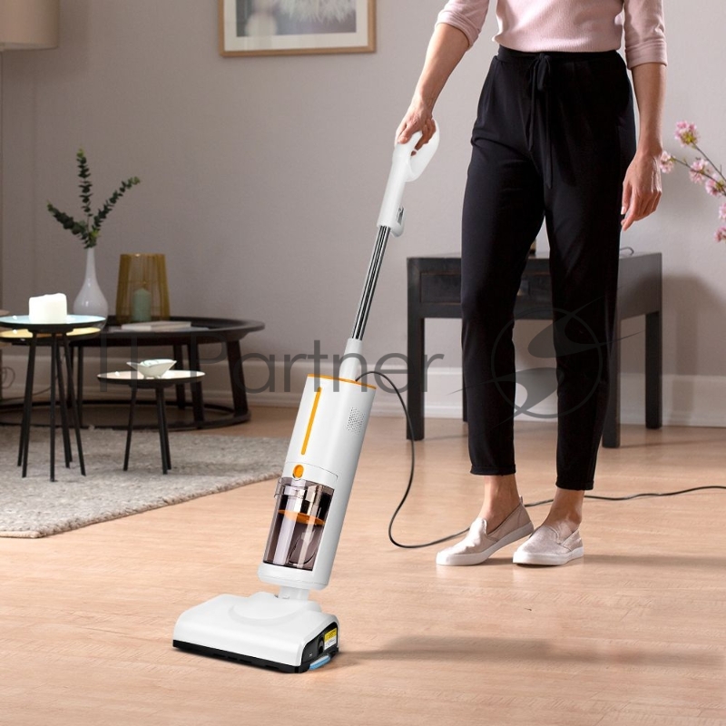 Пылесос паровой Kitfort КТ-5157-2 1000Вт белый/оранжевый