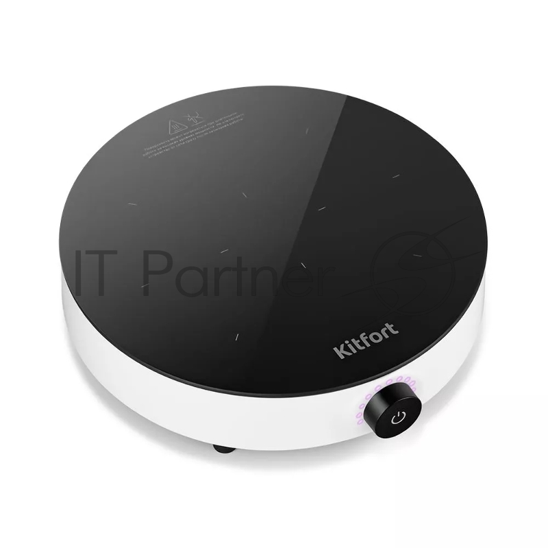 Плита Индукционная Kitfort КТ-159 белый/черный стеклокерамика (настольная)