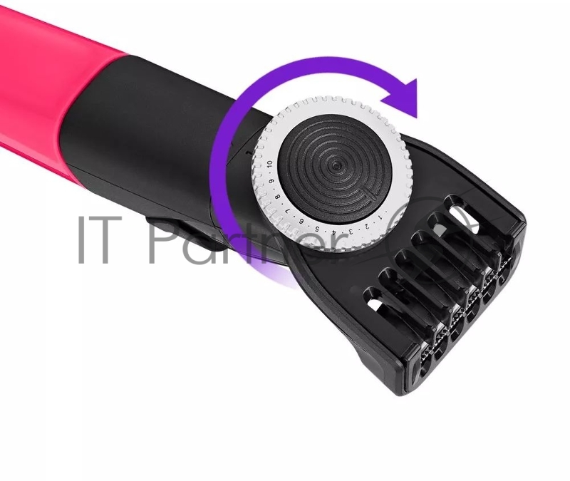 Триммер Kitfort КТ-3139-1 черный/розовый 5Вт (насадок в компл:4шт)