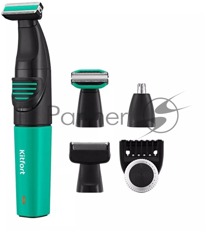 Триммер Kitfort КТ-3139-2 черный/зеленый 5Вт (насадок в компл:4шт)
