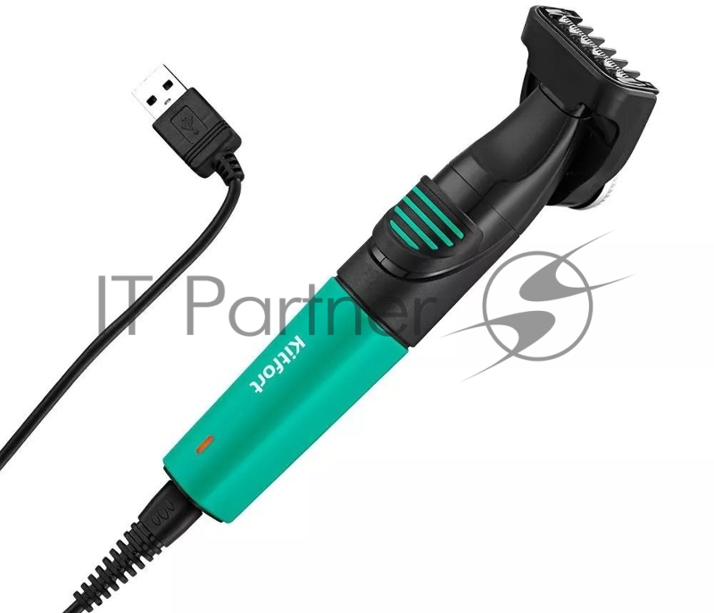 Триммер Kitfort КТ-3139-2 черный/зеленый 5Вт (насадок в компл:4шт)