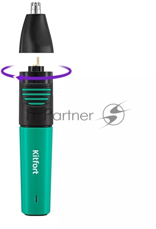 Триммер Kitfort КТ-3139-2 черный/зеленый 5Вт (насадок в компл:4шт)