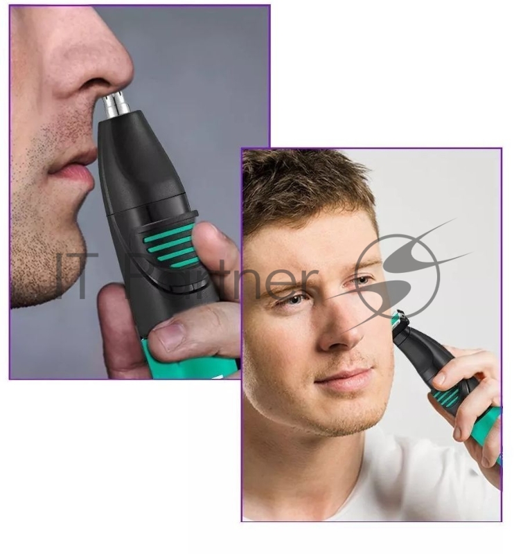 Триммер Kitfort КТ-3139-2 черный/зеленый 5Вт (насадок в компл:4шт)