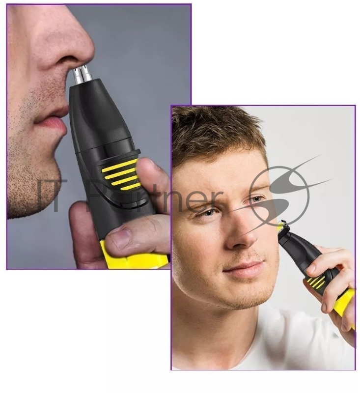 Триммер Kitfort КТ-3139-3 черный/желтый 5Вт (насадок в компл:4шт)