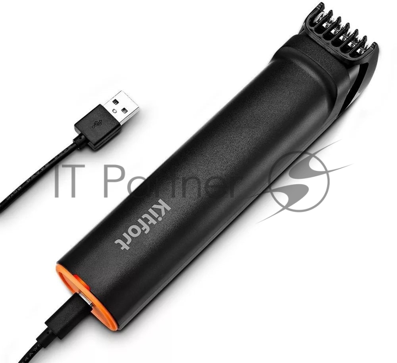 Триммер Kitfort КТ-3140-2 черный/оранжевый 5Вт (насадок в компл:7шт)