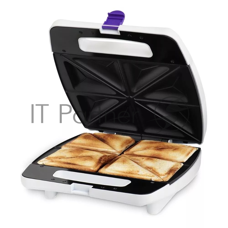 Сэндвичница Kitfort КТ-1669 1400Вт белый/фиолетовый