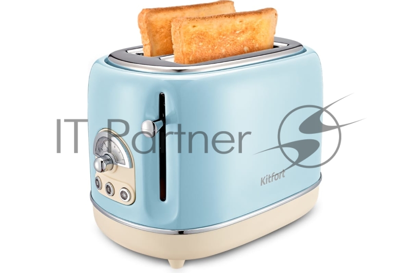 Тостер Kitfort КТ-4004-4 815Вт голубой/бежевый