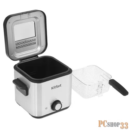 Фритюрница Kitfort КТ-4075 800Вт серебристый/черный