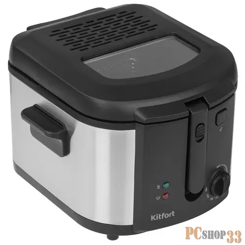 Фритюрница Kitfort КТ-4076 1650Вт серебристый/черный
