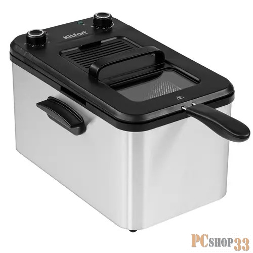 Фритюрница Kitfort КТ-4077 2740Вт серебристый/черный