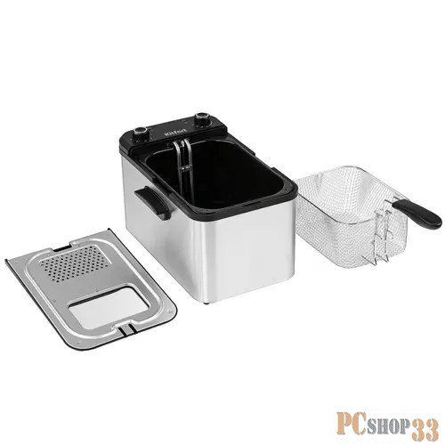 Фритюрница Kitfort КТ-4077 2740Вт серебристый/черный