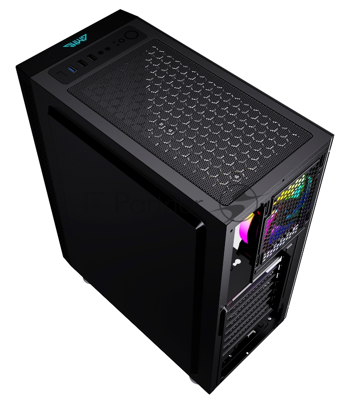 Корпус GMNG GG-CC100 черный без БП ATX 5x120mm 2xUSB2.0 1xUSB3.0 audio bott PSU